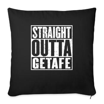 Straight Outta Getafe Vintage - Housse de coussin décorative 45 x 45 cm - noir - Devant
