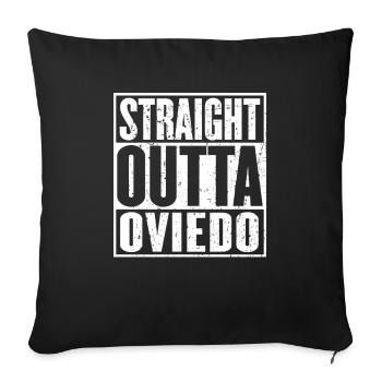 Straight Outta Oviedo Vintage - Housse de coussin décorative 45 x 45 cm - noir - Devant