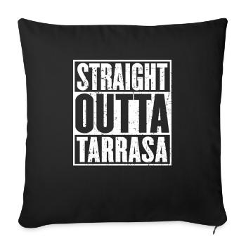 Straight Outta Tarrasa Vintage - Housse de coussin décorative 45 x 45 cm - noir - Devant