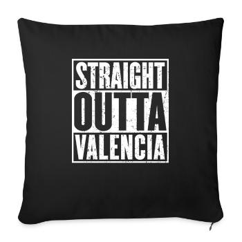 Straight Outta Valencia Vintage - Housse de coussin décorative 45 x 45 cm - noir - Devant