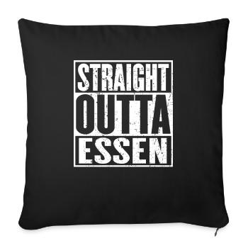 Straight Outta Essen Vintage - Sofa pillowcase 17,3'' x 17,3'' (45 x 45 cm) - black - Front