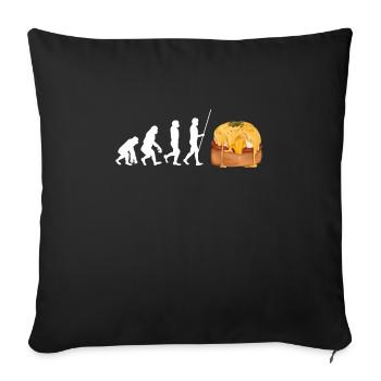 Oeufs Bénédicte Omelettee Petit Déjeuner Brunch - Housse de coussin décorative 45 x 45 cm - noir - Devant