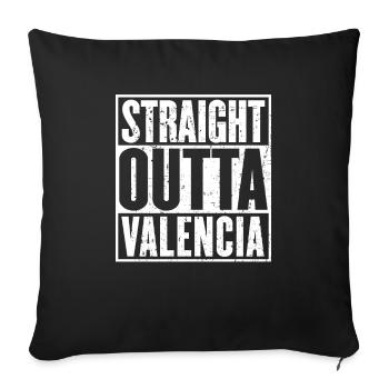 Straight Outta Valencia Vintage - Housse de coussin décorative 45 x 45 cm - noir - Devant