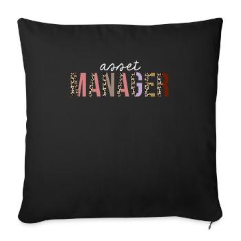 Gestionnaire d’actifs Leopard Print Funny Gift - Housse de coussin décorative 45 x 45 cm - noir - Devant
