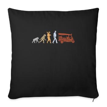 Tuk Tuk Rickshaw Italian Scooter Transporter - Sofa pillowcase 17,3'' x 17,3'' (45 x 45 cm) - black - Front