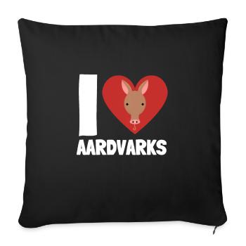 Aardvark Anteater African Ant Bear Edentate - Sofa pillowcase 17,3'' x 17,3'' (45 x 45 cm) - black - Front