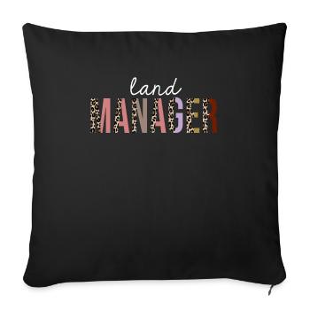 Gestionnaire de terrain Leopard Print Drôle cadeau - Housse de coussin décorative 45 x 45 cm - noir - Devant