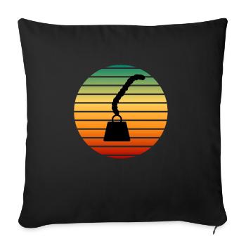Magnet Fishing Magnet Fisher Fisherman - Sofa pillowcase 17,3'' x 17,3'' (45 x 45 cm) - black - Front