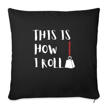 Magnet Fishing Magnet Fisher Fisherman - Sofa pillowcase 17,3'' x 17,3'' (45 x 45 cm) - black - Front