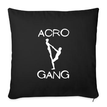 Acroyoga Manual Acro Yoga Yogi - Sofakissenbezug 45 x 45 cm - Schwarz - Vorne