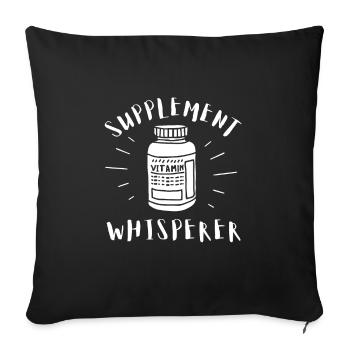 Supplementation Weight Lifting Joint Supplement - Sofa pillowcase 17,3'' x 17,3'' (45 x 45 cm) - black - Front