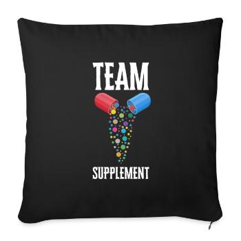 Supplementation Weight Lifting Joint Supplement - Sofa pillowcase 17,3'' x 17,3'' (45 x 45 cm) - black - Front