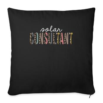 Solarberater Leopard Print Lustiges Geschenk - Sofakissenbezug 45 x 45 cm - Schwarz - Vorne