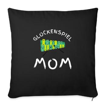 Vibraphone Mom Marimba Ninja And Mallet - Sofa pillowcase 17,3'' x 17,3'' (45 x 45 cm) - black - Front