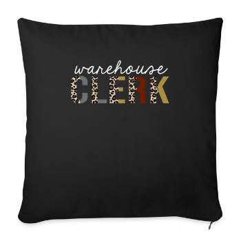 Warehouse Clerk Leopard Print Funny Gift - Sofa pillowcase 17,3'' x 17,3'' (45 x 45 cm) - black - Front