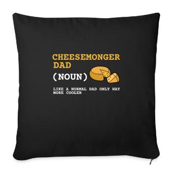 Cheesemonger Cheese Maker Gouda Lover - Sofakissenbezug 45 x 45 cm - Schwarz - Vorne