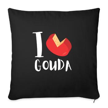 Cheesemonger Cheese Maker Gouda Lover - Sofakissenbezug 45 x 45 cm - Schwarz - Vorne