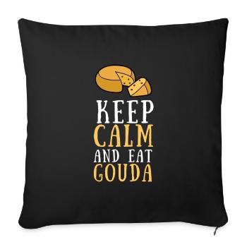 Cheesemonger Cheese Maker Gouda Lover - Sofakissenbezug 45 x 45 cm - Schwarz - Vorne