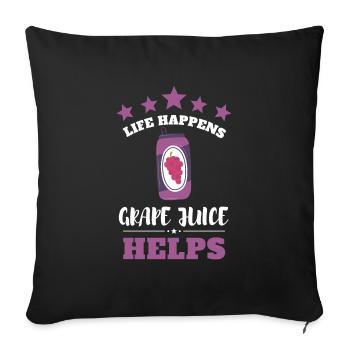 Organic Grape Juice Bottles - Sofakissenbezug 45 x 45 cm - Schwarz - Vorne