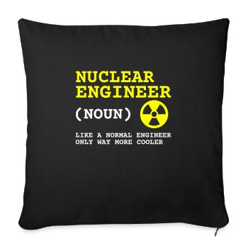 Uranium Fission Nuclear Engineering Theme - Sofa pillowcase 17,3'' x 17,3'' (45 x 45 cm) - black - Front