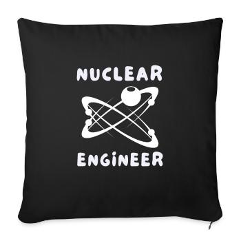 Uranium Fission Nuclear Engineering Theme - Sofa pillowcase 17,3'' x 17,3'' (45 x 45 cm) - black - Front