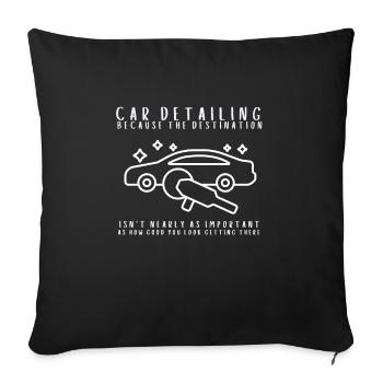 Mobile Car Polisher Waxer Interior Car Detailer - Sofa pillowcase 17,3'' x 17,3'' (45 x 45 cm) - black - Front