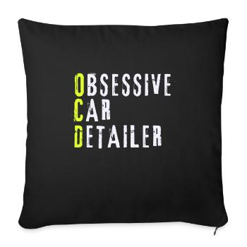 Mobile Car Polisher Waxer Interior Car Detailer - Sofa pillowcase 17,3'' x 17,3'' (45 x 45 cm) - black - Front