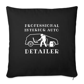 Mobile Car Polisher Waxer Interior Car Detailer - Sofa pillowcase 17,3'' x 17,3'' (45 x 45 cm) - black - Front
