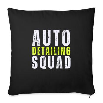 Mobile Car Polisher Waxer Interior Car Detailer - Sofa pillowcase 17,3'' x 17,3'' (45 x 45 cm) - black - Front