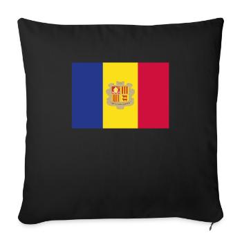 Official Andorra Flag Andorran Country Pride - Sofa pillowcase 17,3'' x 17,3'' (45 x 45 cm) - black - Front