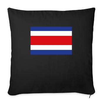 Official Costa Rica Flag Costa Rican Country Pride - Sofa pillowcase 17,3'' x 17,3'' (45 x 45 cm) - black - Front