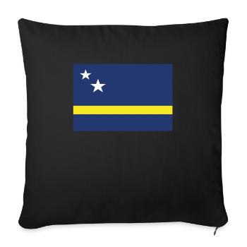 Official Curacao Flag Curaçao Country Pride - Sofa pillowcase 17,3'' x 17,3'' (45 x 45 cm) - black - Front