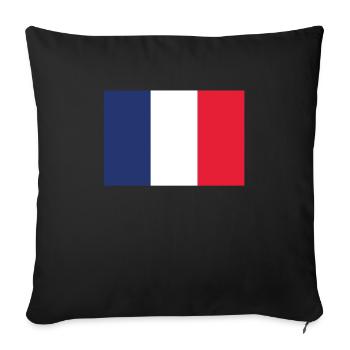 Drapeau officiel de la Guadeloupe Guadeloupean Gwadloup - Housse de coussin décorative 45 x 45 cm - noir - Devant