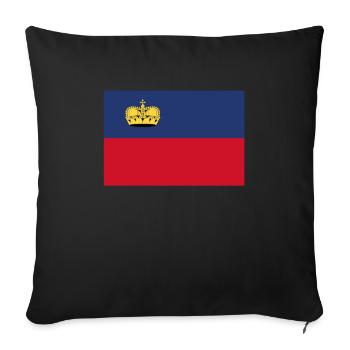 Official Liechtenstein Flag Mosotho Country Pride - Sofa pillowcase 17,3'' x 17,3'' (45 x 45 cm) - black - Front