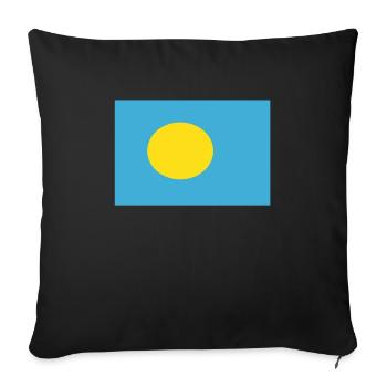 Drapeau officiel des Palaos Fierté du pays des Palaos - Housse de coussin décorative 45 x 45 cm - noir - Devant