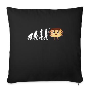 Syrup For Pancakes Flipping Flapjack Breakfast - Sofa pillowcase 17,3'' x 17,3'' (45 x 45 cm) - black - Front