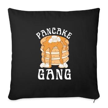 Syrup For Pancakes Flipping Flapjack Breakfast - Sofa pillowcase 17,3'' x 17,3'' (45 x 45 cm) - black - Front