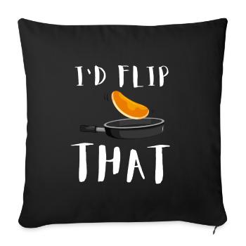 Syrup For Pancakes Flipping Flapjack Breakfast - Sofa pillowcase 17,3'' x 17,3'' (45 x 45 cm) - black - Front