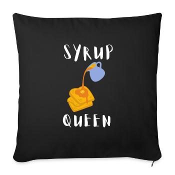 Syrup For Pancakes Flipping Flapjack Breakfast - Sofa pillowcase 17,3'' x 17,3'' (45 x 45 cm) - black - Front