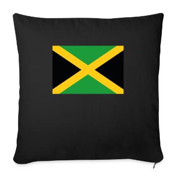 Official Jamaica Flag Jamaican Country Pride - Sofa pillowcase 17,3'' x 17,3'' (45 x 45 cm) - black - Front
