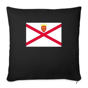 Official Jersey Flag Jerseian Country Pride - Sofa pillowcase 17,3'' x 17,3'' (45 x 45 cm) - black - Front