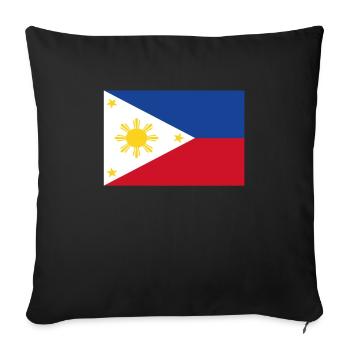 Drapeau officiel des Philippines Philippine Country Pride - Housse de coussin décorative 45 x 45 cm - noir - Devant
