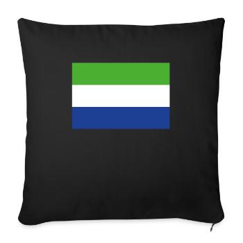 Official Sierra Leone Flag Sierra Leonian Country - Sofa pillowcase 17,3'' x 17,3'' (45 x 45 cm) - black - Front
