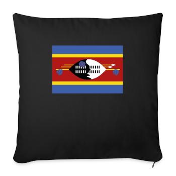 Drapeau officiel du Swaziland Swazi Country Pride - Housse de coussin décorative 45 x 45 cm - noir - Devant