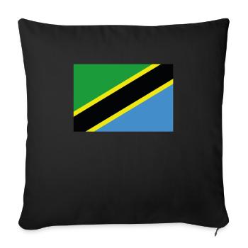 Drapeau officiel de la Tanzanie Tanzanian Country Pride - Housse de coussin décorative 45 x 45 cm - noir - Devant