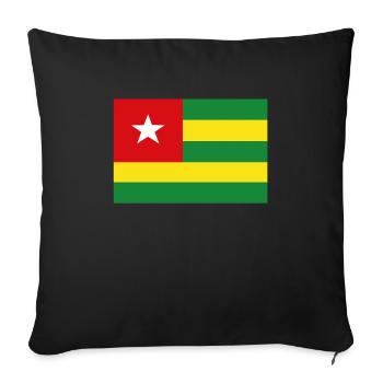 Official Togo Flag Togolese Country Pride - Sofa pillowcase 17,3'' x 17,3'' (45 x 45 cm) - black - Front