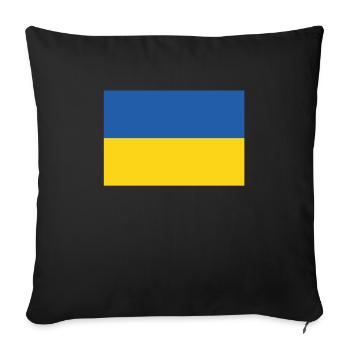 Official Ukraine Flag Ukrainian Country Pride - Sofa pillowcase 17,3'' x 17,3'' (45 x 45 cm) - black - Front