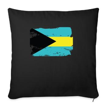 Official Bahamas Flag Bahamian Country Pride - Sofa pillowcase 17,3'' x 17,3'' (45 x 45 cm) - black - Front