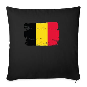 Official Belgium Flag Belgian Country Pride - Sofa pillowcase 17,3'' x 17,3'' (45 x 45 cm) - black - Front