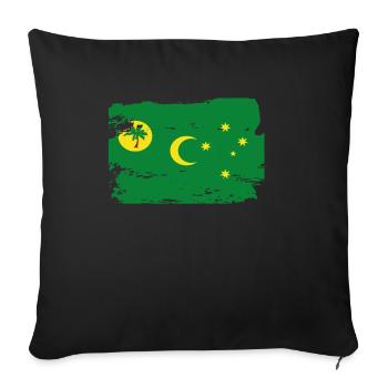 Drapeau officiel Cocos Keeling Islands Country Pride - Housse de coussin décorative 45 x 45 cm - noir - Devant